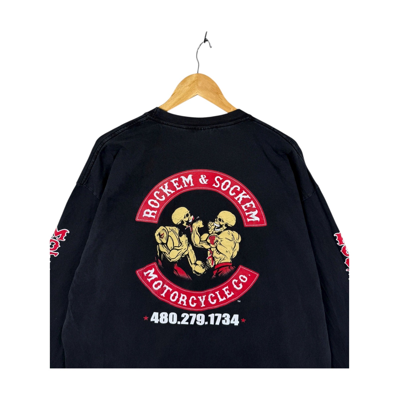 Vintage Rockem & Sockem Motorcycle Co Long Sleeve T-Shirt
