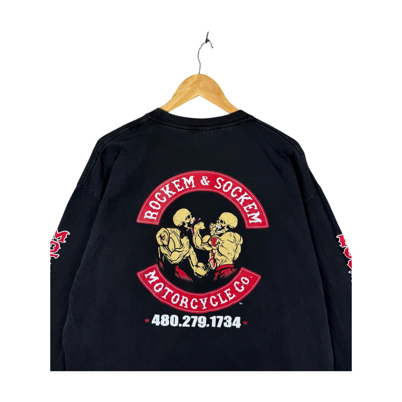 Vintage Rockem & Sockem Motorcycle Co Long Sleeve T-Shirt
