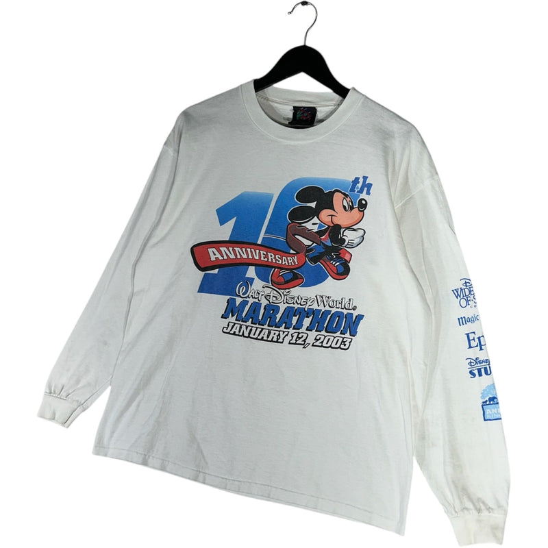 Vintage Disney World 10th Anniversary Marathon Promo Long Sleeve