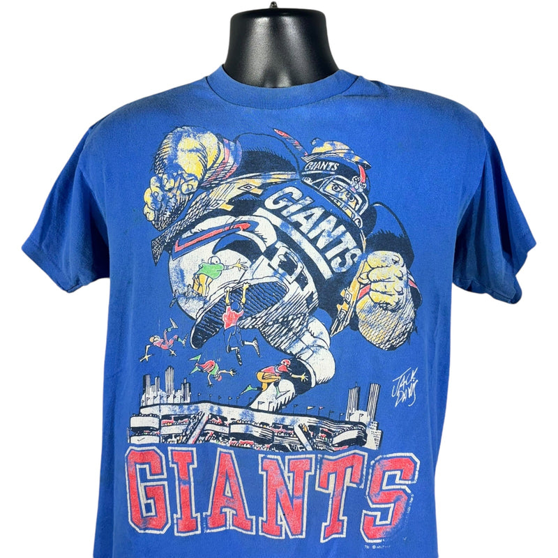 Vintage New York Giants Jim Davis Cartoon Art NFL Tee 90s