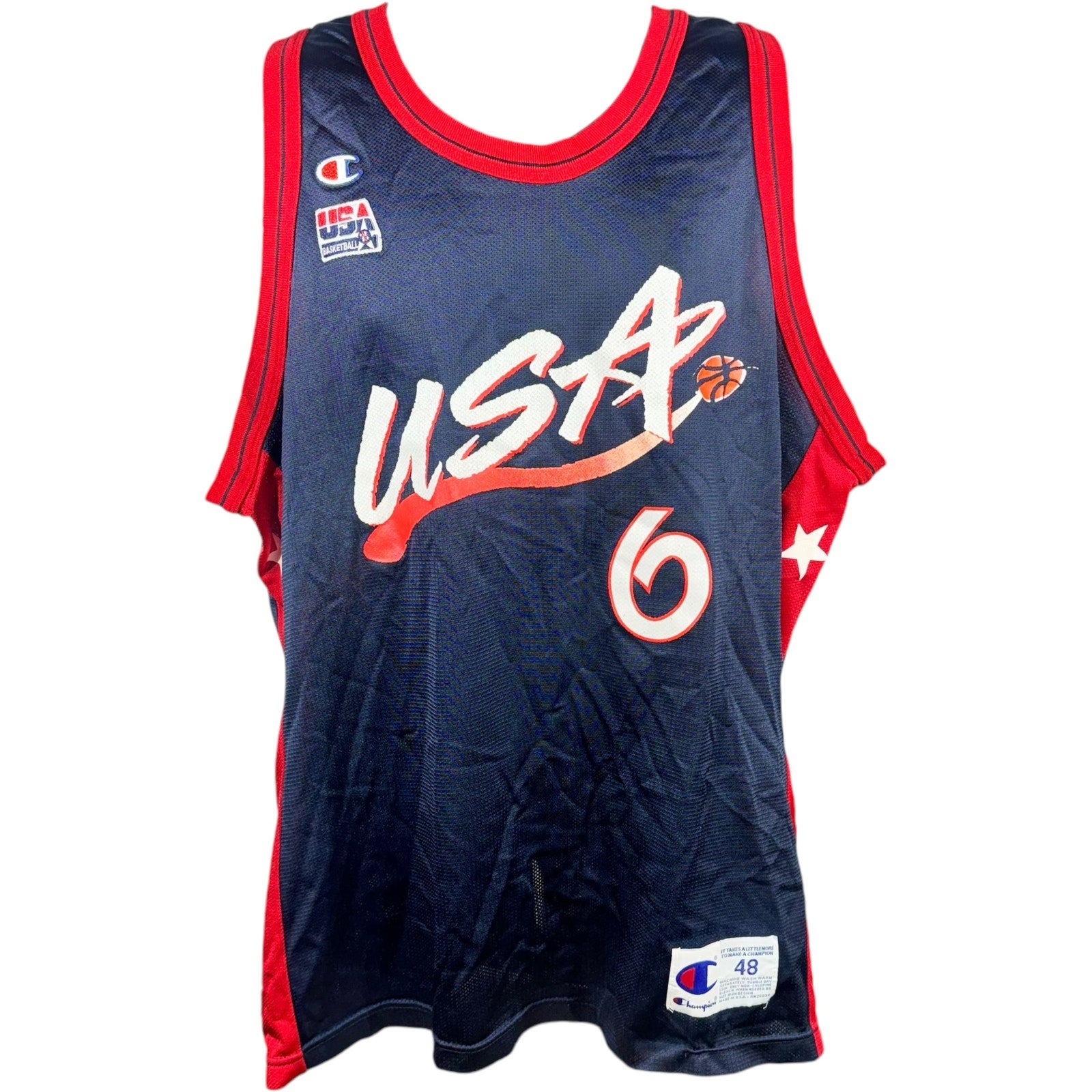 Vintage Champion Tim Hardaway USA Olympics Basketball Jersey