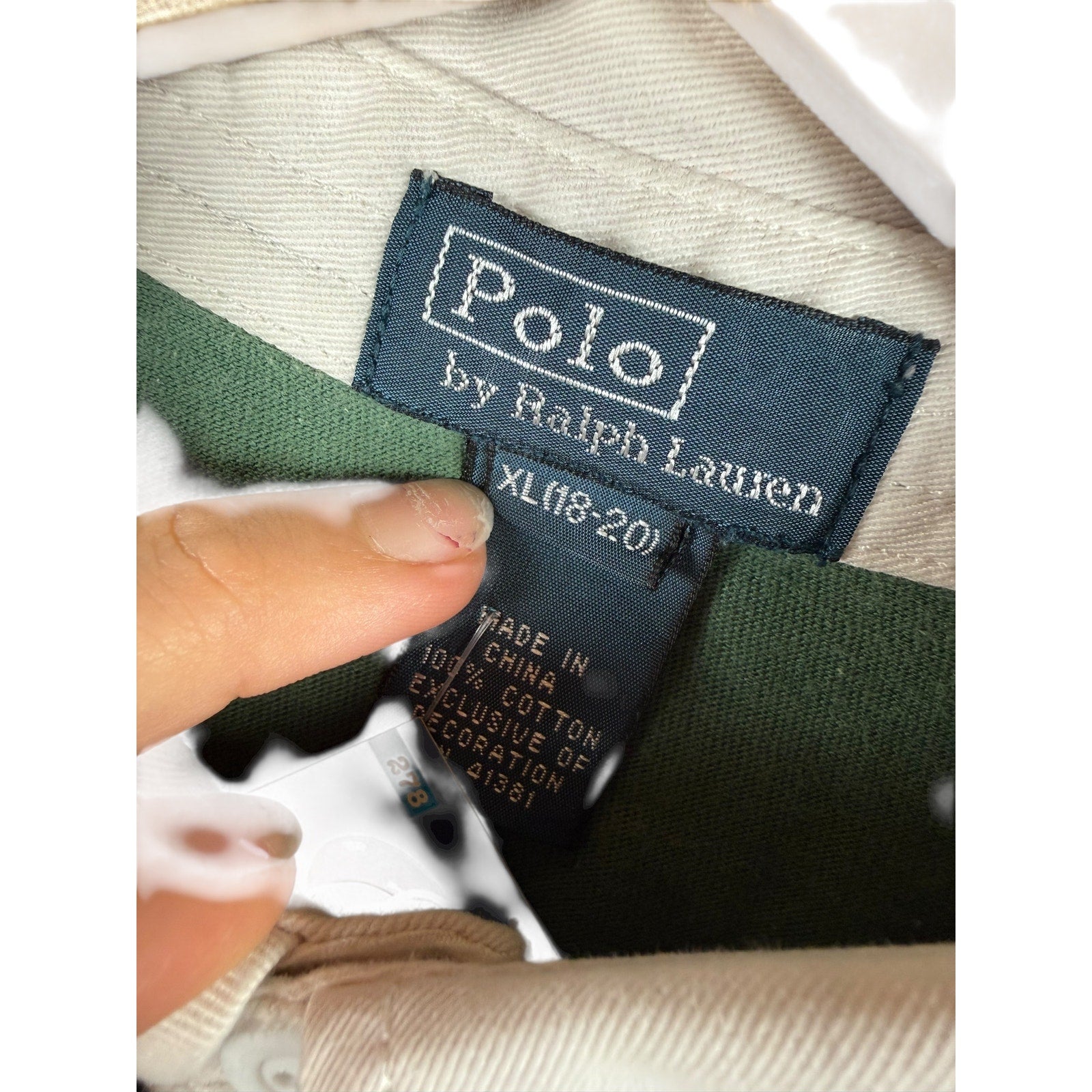 Vintage Youth Polo Ralph Lauren Striped Rugby Long Sleeve Polo