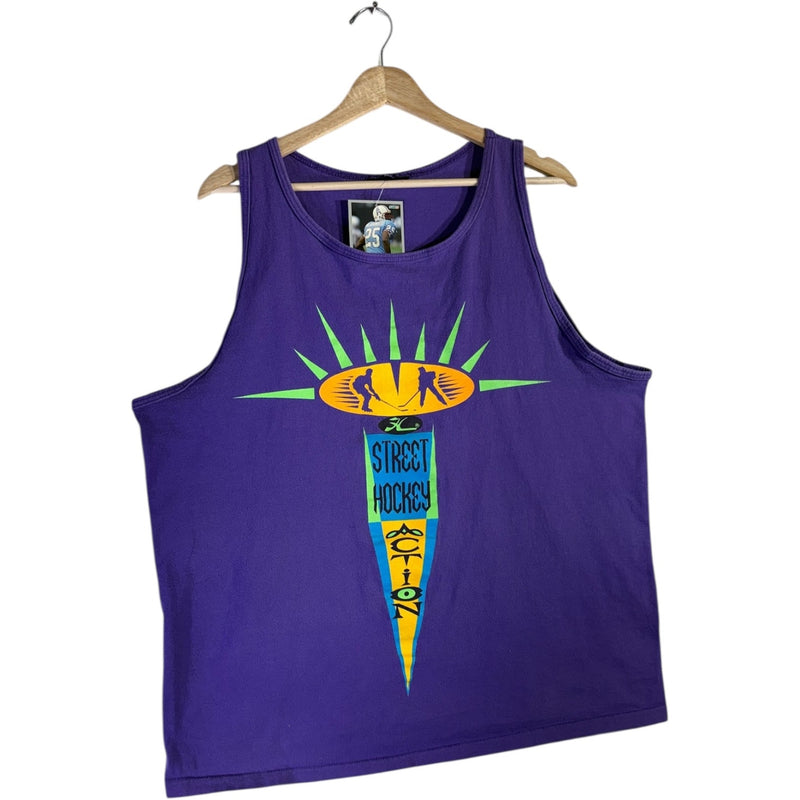 Vintage Street Hockey Action Graphic Tank Top