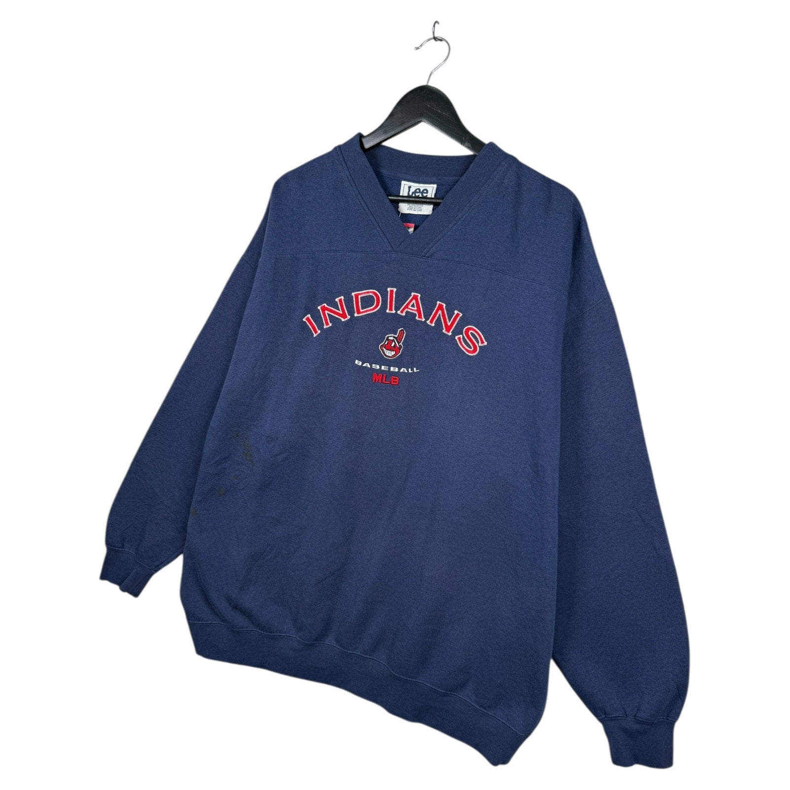 Vintage Lee Sport Cleveland Indians MLB V-Neck Sweatshirt