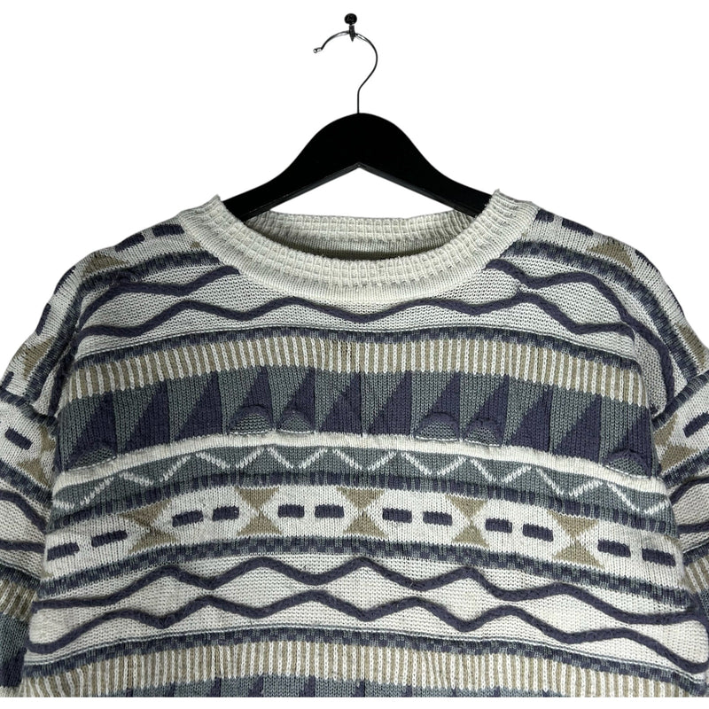 Vintage 3D Knit Textured Sweater