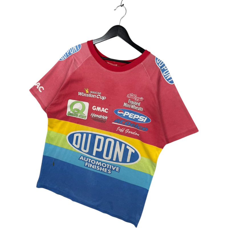 Vintage Jeff Gordon NASCAR DuPont Rainbow T-Shirt