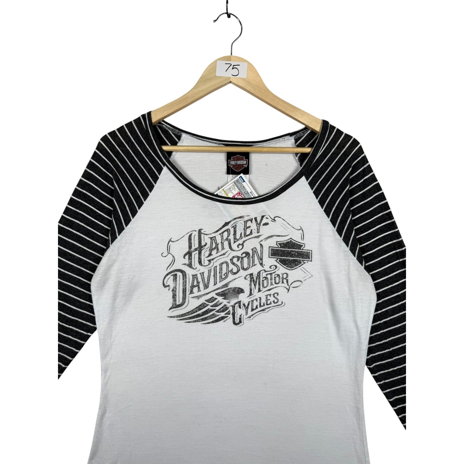 Vintage Harley Davidson Striped T-Shirt