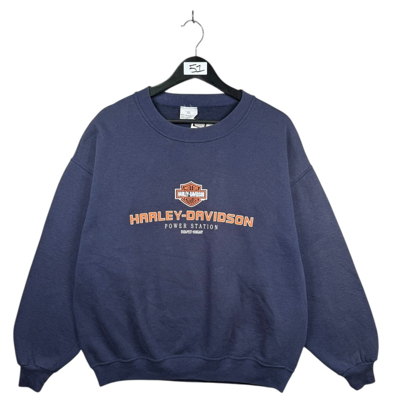 Vintage Harley Davidson Motorcycles Power Station Sweatshirt Crewneck