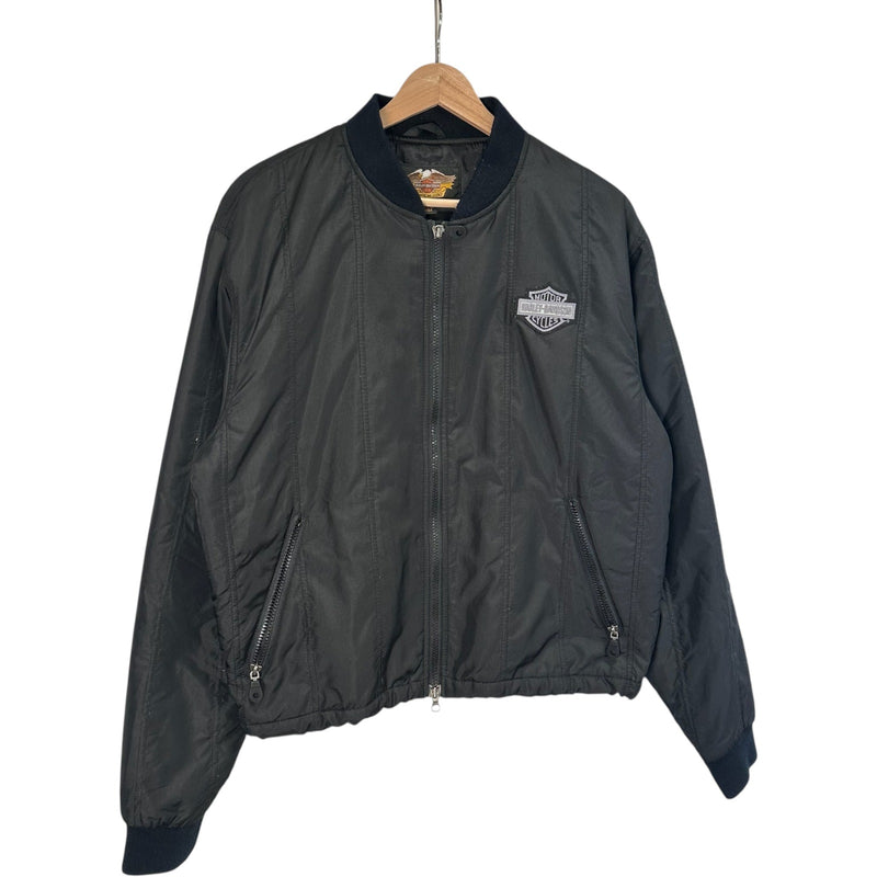 Vintage Harley Davidson Full Zip Bomber Jacket