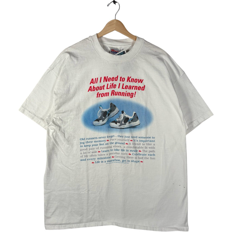 Vintage "I Learned From Running" Quote Tee