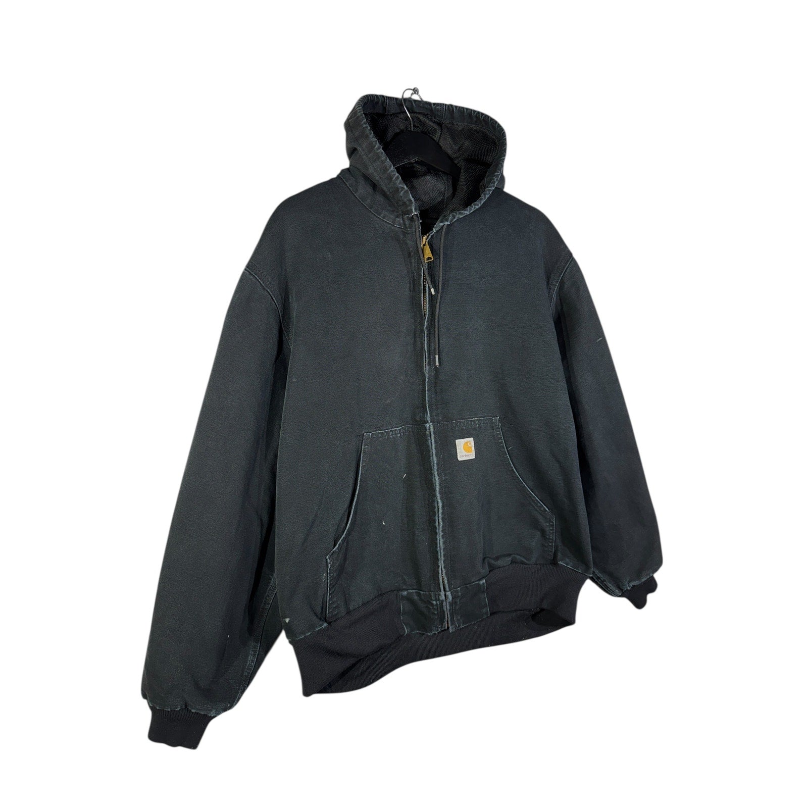 Vintage Carhartt Canvas Hooded Full Zip Workwear Jacket