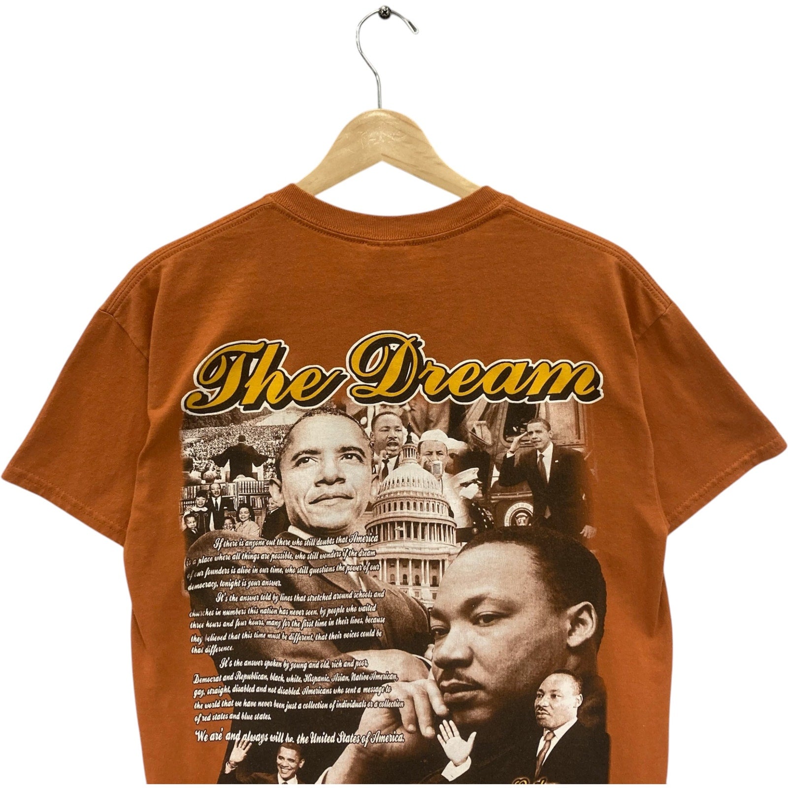 Vintage Moving The Dream Forward Martin Luther King Obama Tee