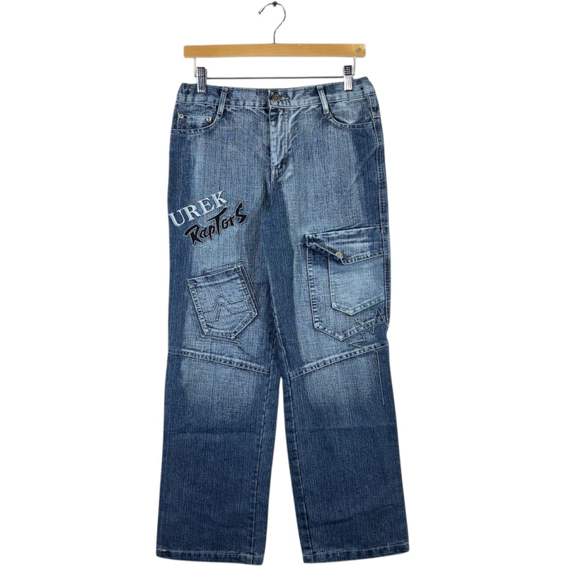 Vintage Urek Raptors Wide Leg Denim Jeans 30 x 28