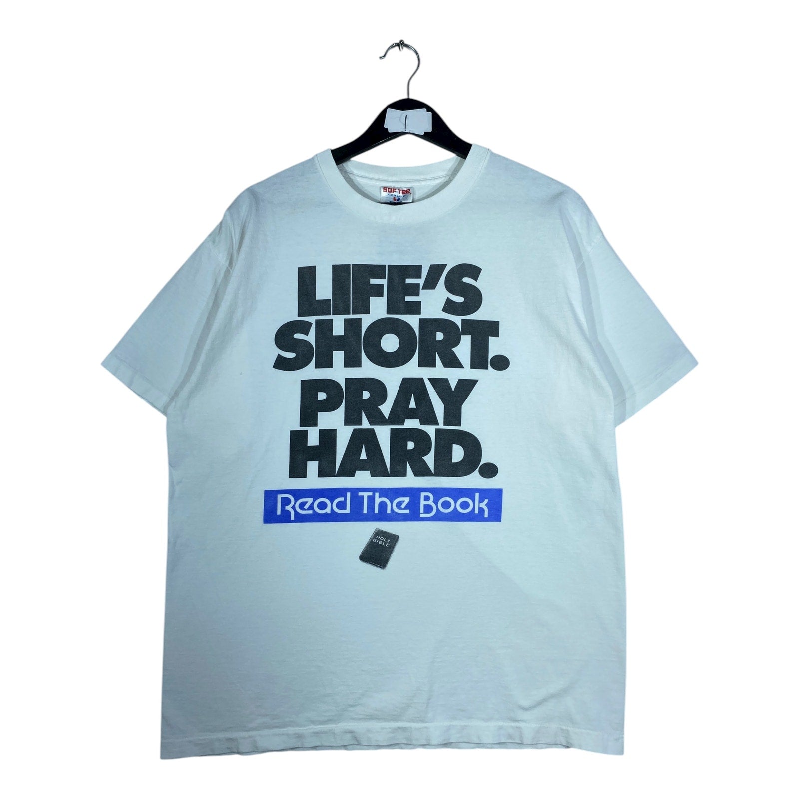 Vintage Read The Book Life Is Short Pray Hard T-Shirt