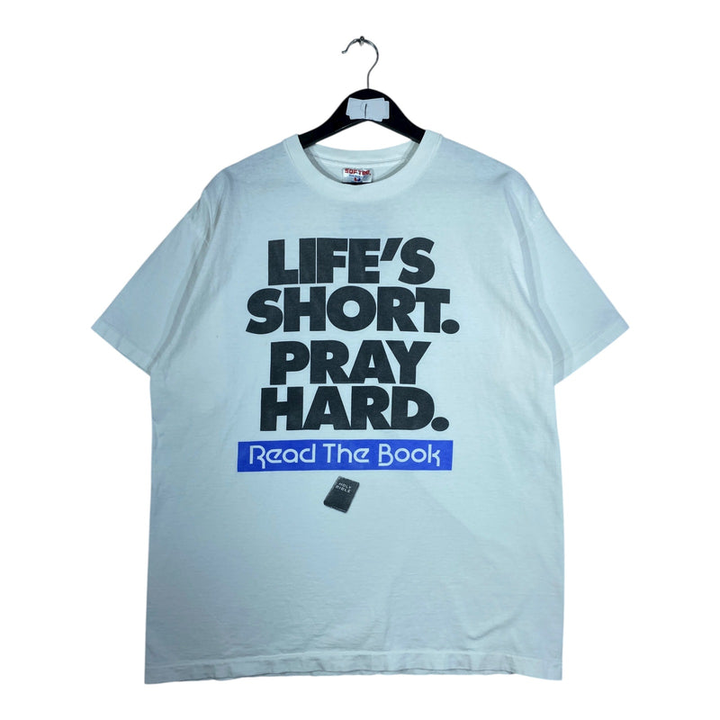 Vintage Read The Book Life Is Short Pray Hard T-Shirt