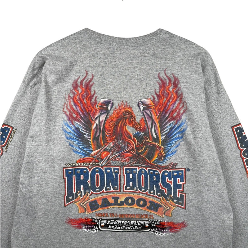 Vintage Iron Horse Saloon Graphic Pocket Long Sleeve