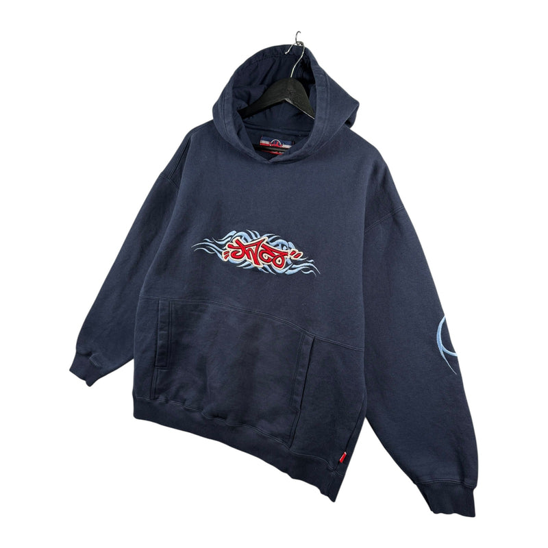 Vintage JNCO Graffiti Logo Tribal Embroidered Hoodie