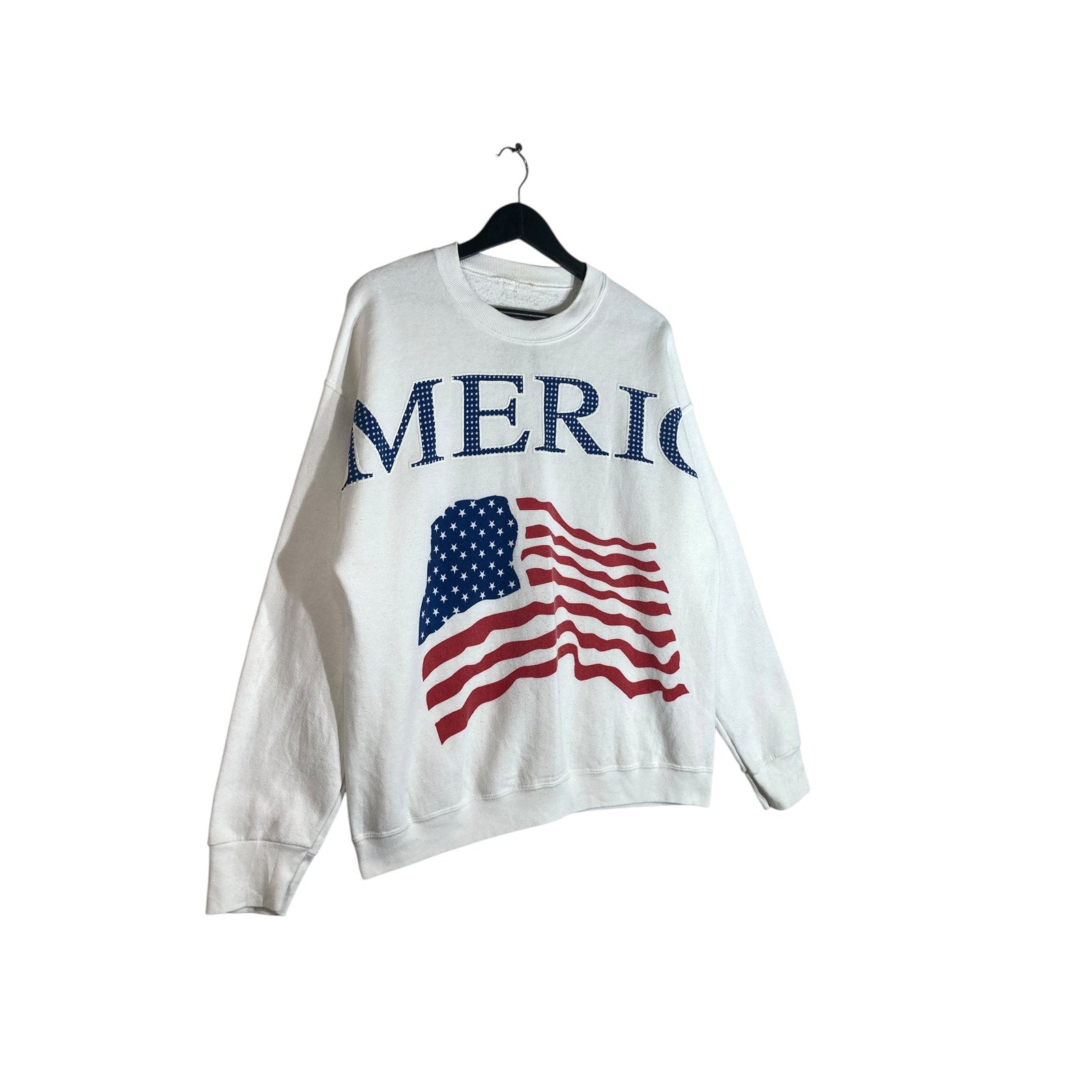 Vintage "America" Flag Crewneck L