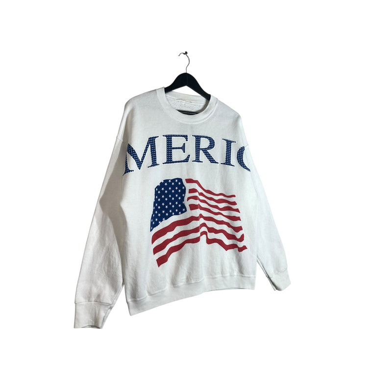 Vintage "America" Flag Crewneck L