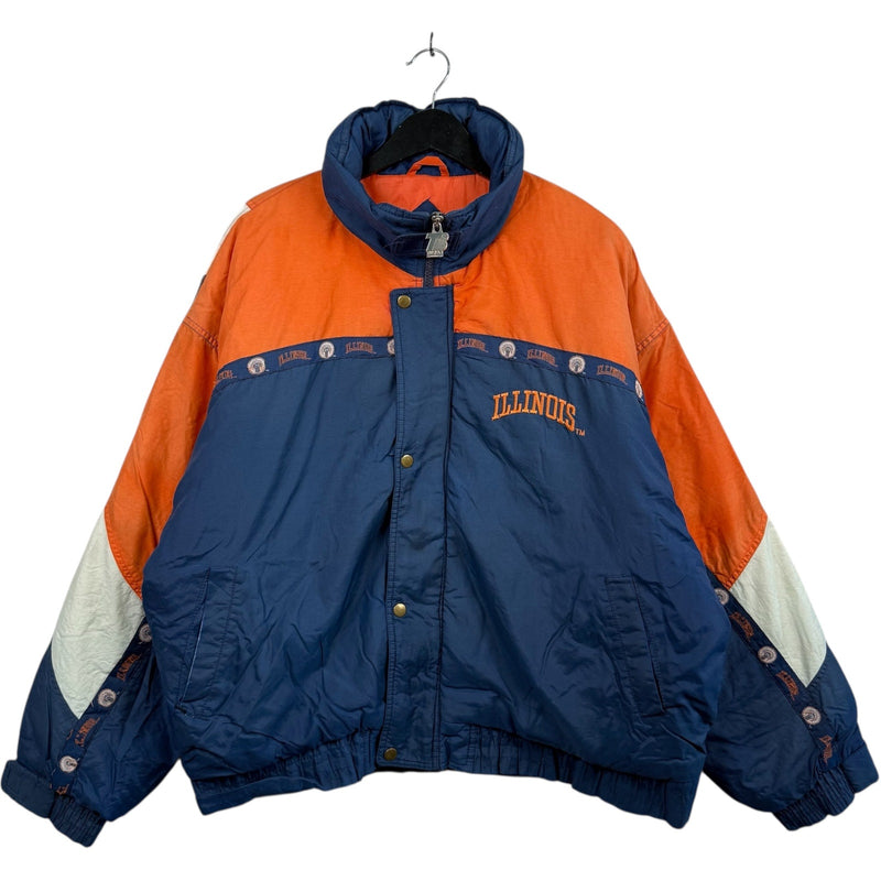 Vintage University Of Illinois Spellout Full Zip Jacket