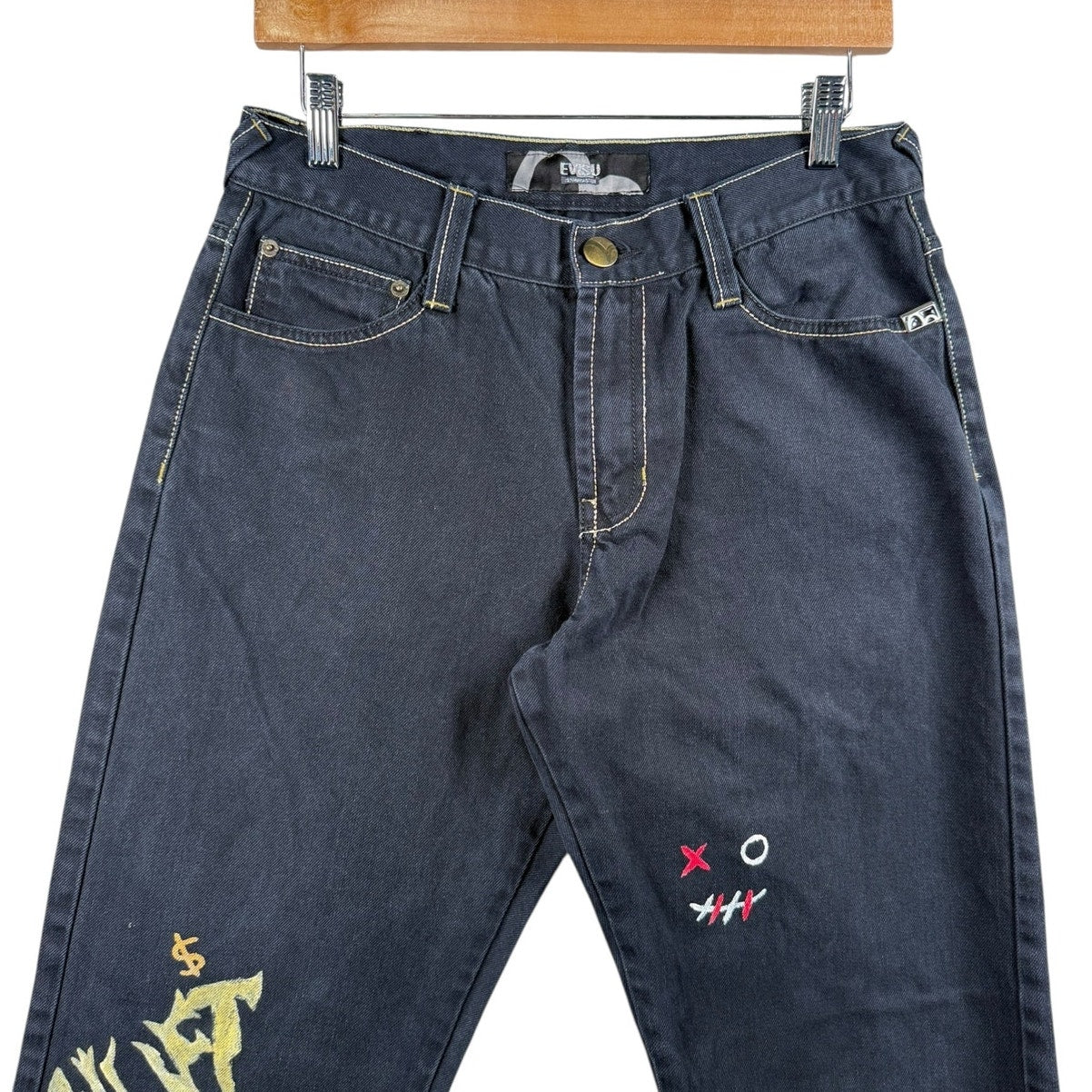 Vintage Evisu Embroidered Graffiti Denim Jeans 31