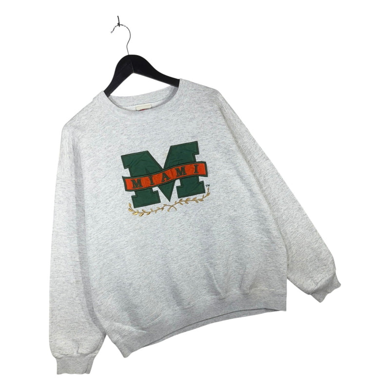 Vintage University of Miami Logo Crewneck XL