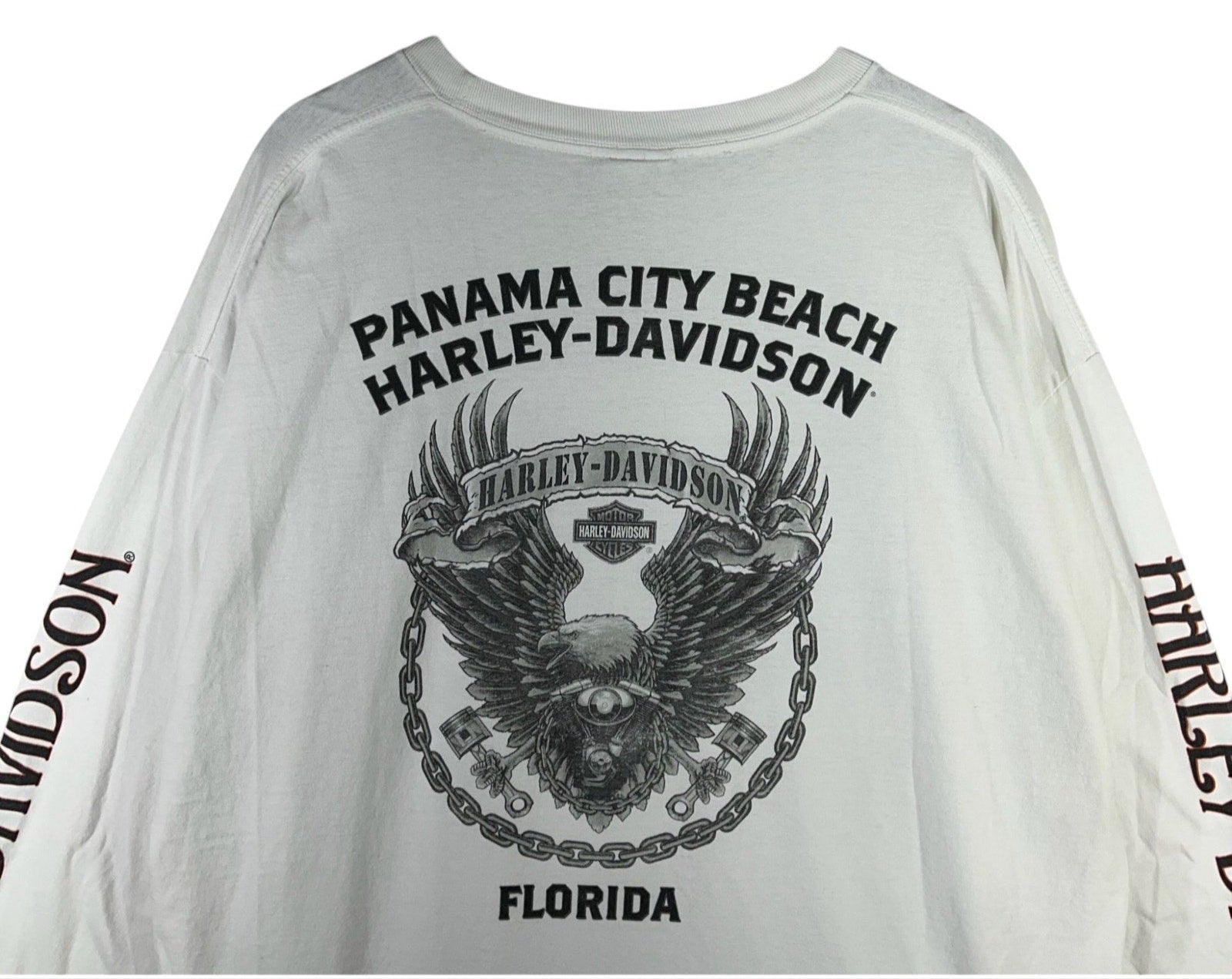 Vintage Harley Davidson Panama City Beach Eagle Long Sleeve