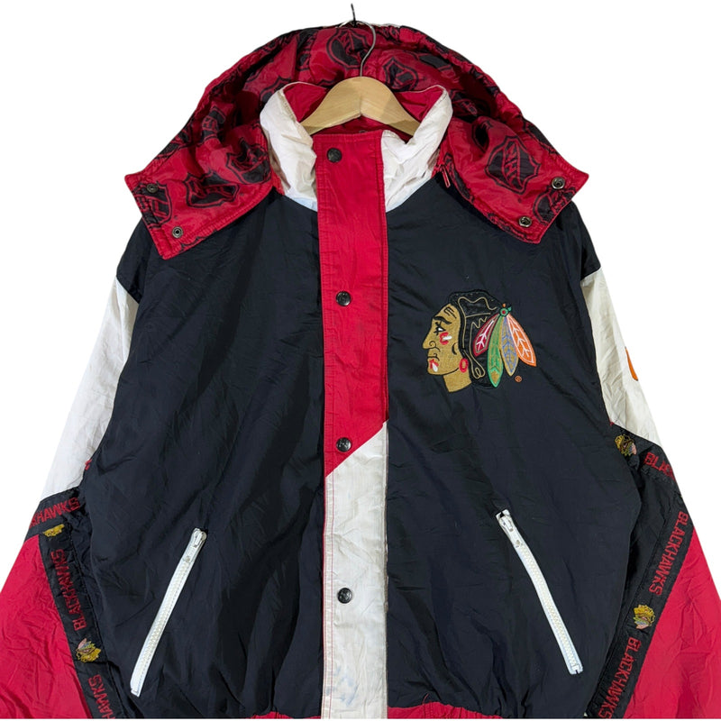 Vintage Chicago Blackhawks Pro Player Puffer Jacket