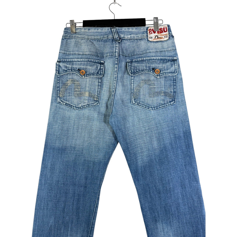 Vintage Slim Y2K Printed Denim Jeans 32