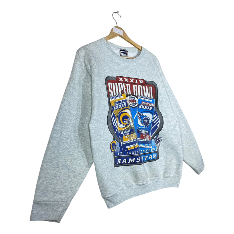 Vintage Super Bowl XXXIV Rams Vs. Titans NFL Crewneck