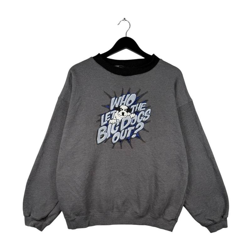 Vintage Who Let The Big Dogs Out Graphic Crewneck