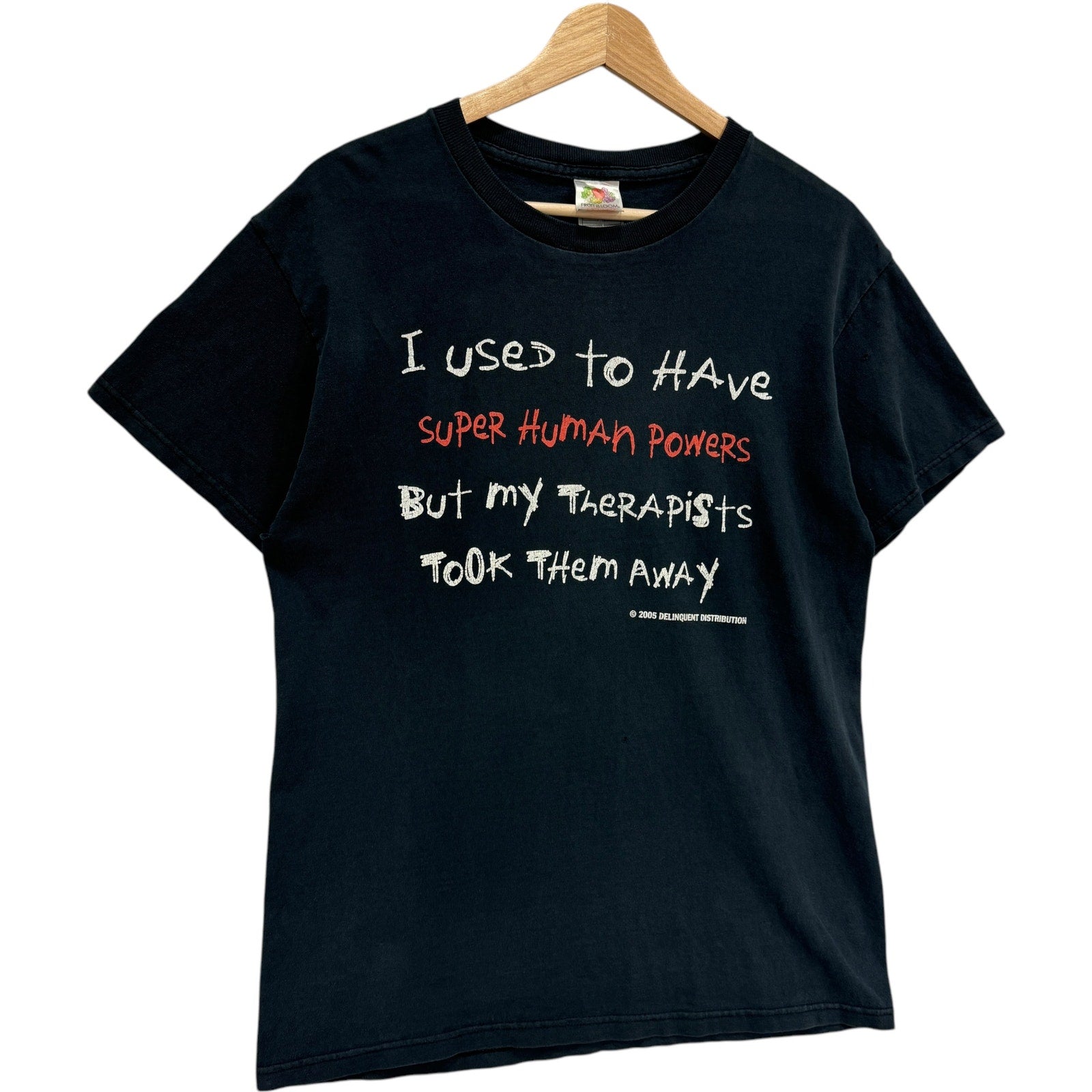 Vintage I Used To Have Superpowers Humor Novelty Tee