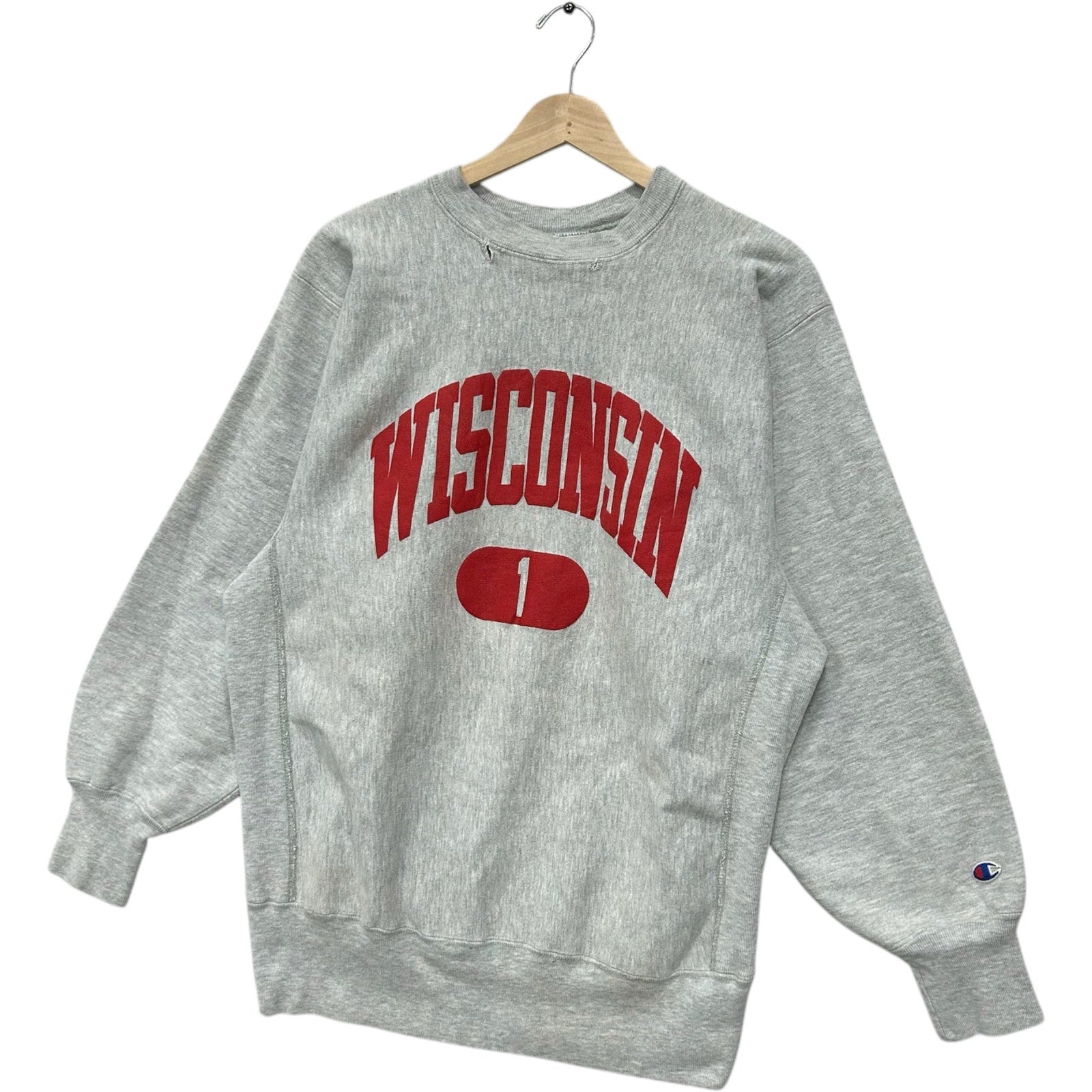 Vintage Champion Revere Weave University of Wisconsin Crewneck