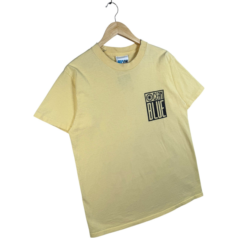 Vintage Ocean Blue Surfing Graphic T-Shirt