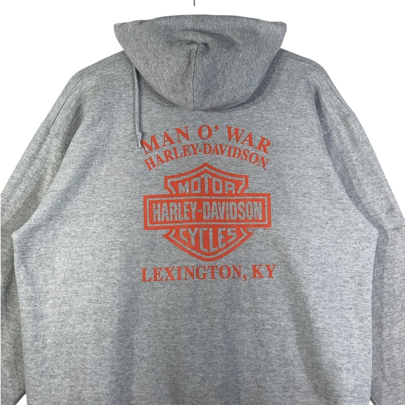 Vintage Harley Davidson Bar & Shield Logo Zip Up Hoodie