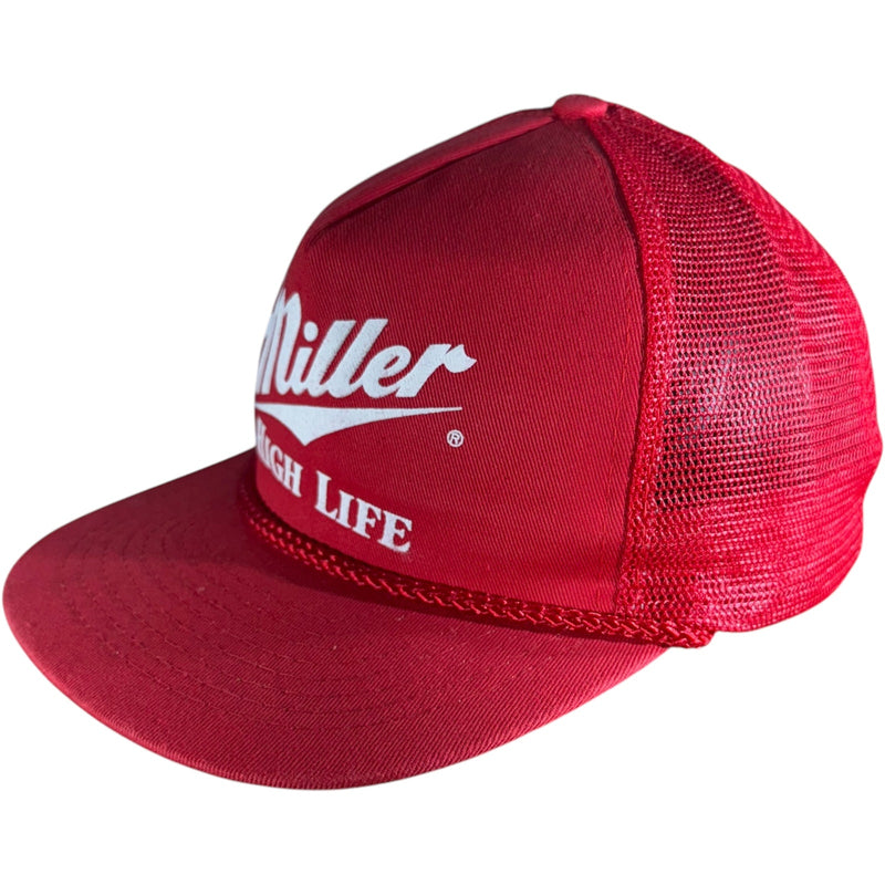 Vintage Miller High Life Rope LaceTrucker Snapback Hat