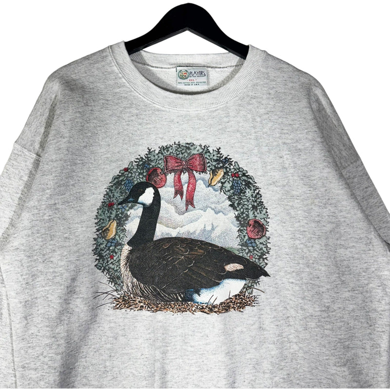 Vintage Canadian Goose Christmas Wreath Crewneck 90s