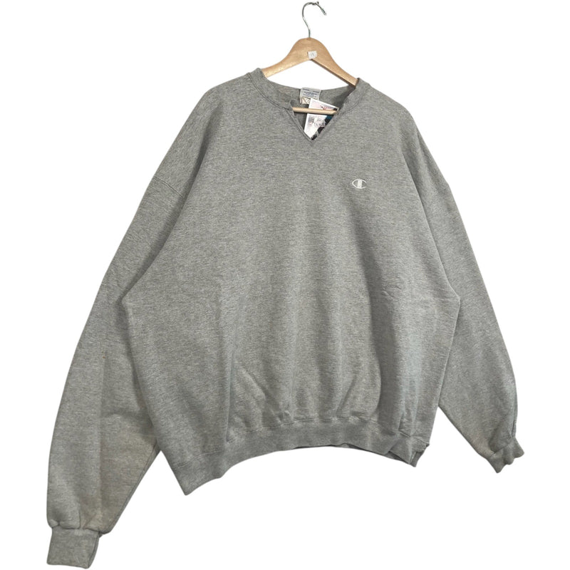 Vintage Champion Mini Logo Split Neck Crewneck