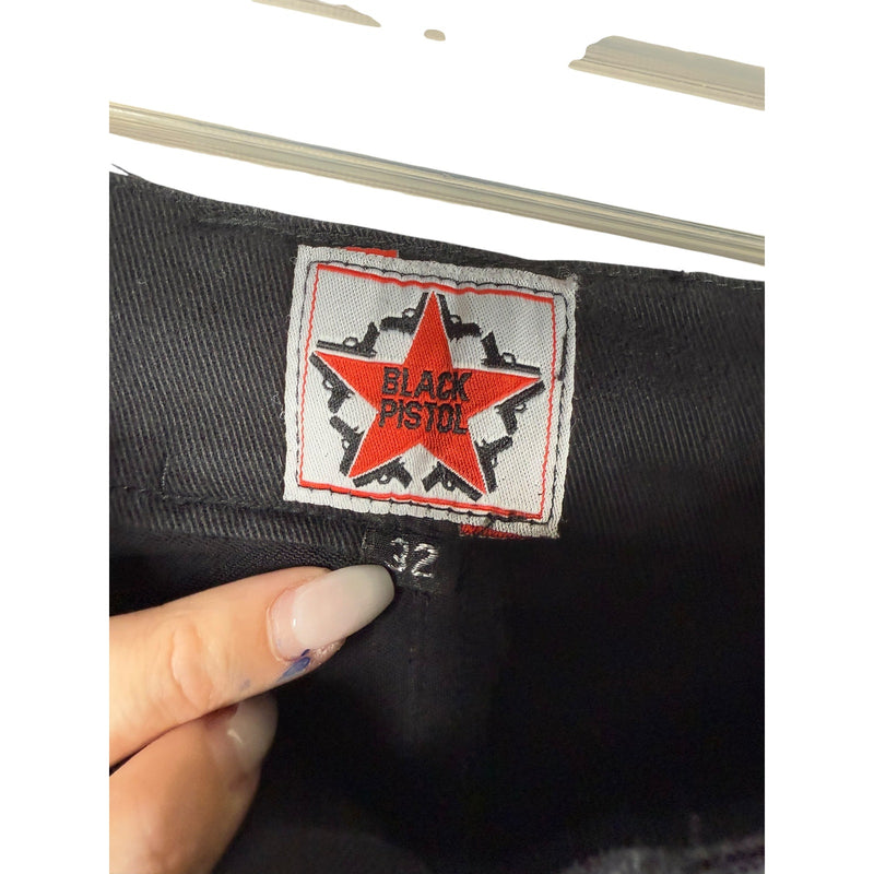 Vintage Black Pistol Goth Cargo Pants 32