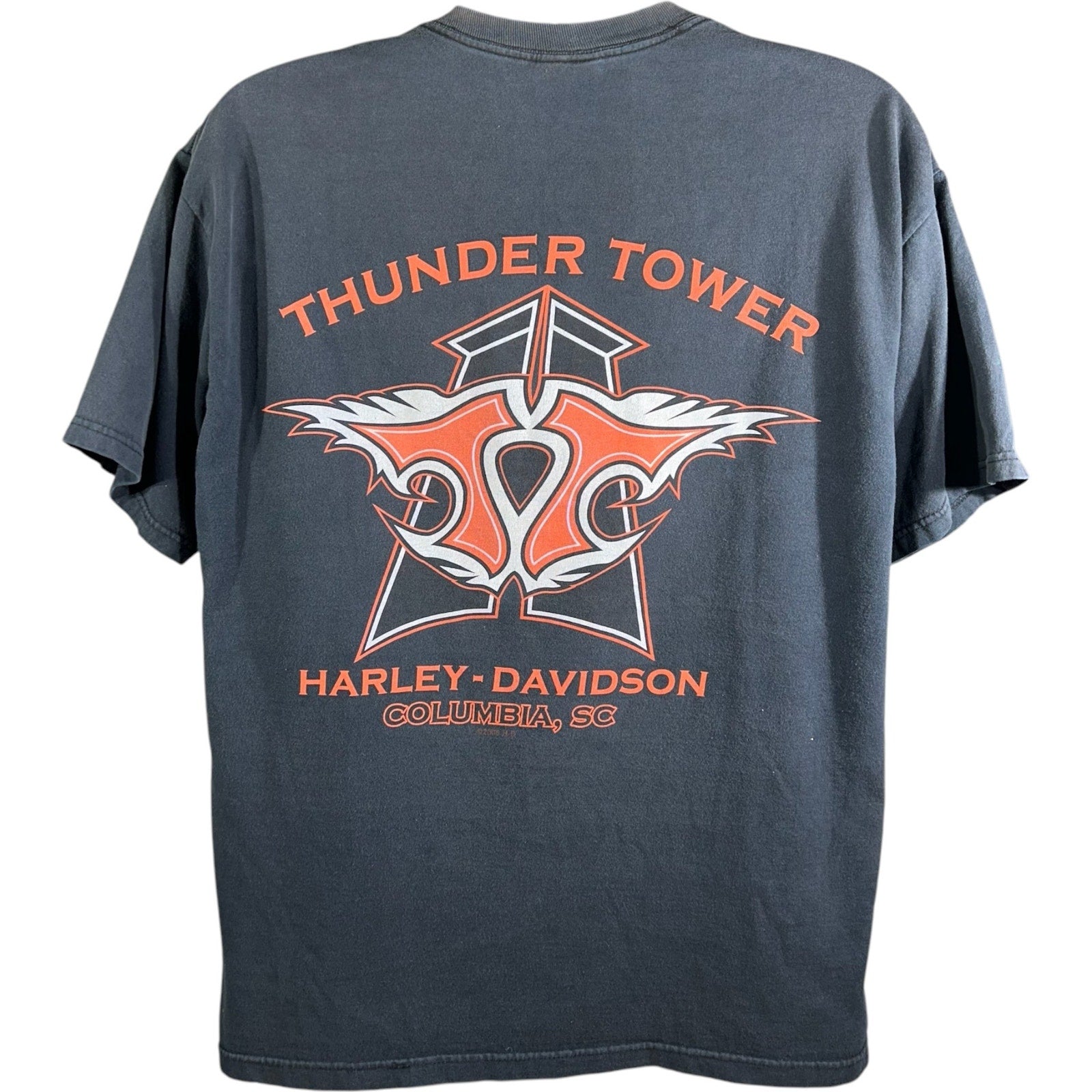 Vintage Harley Davidson "Thunder Tower" Pocket Tee