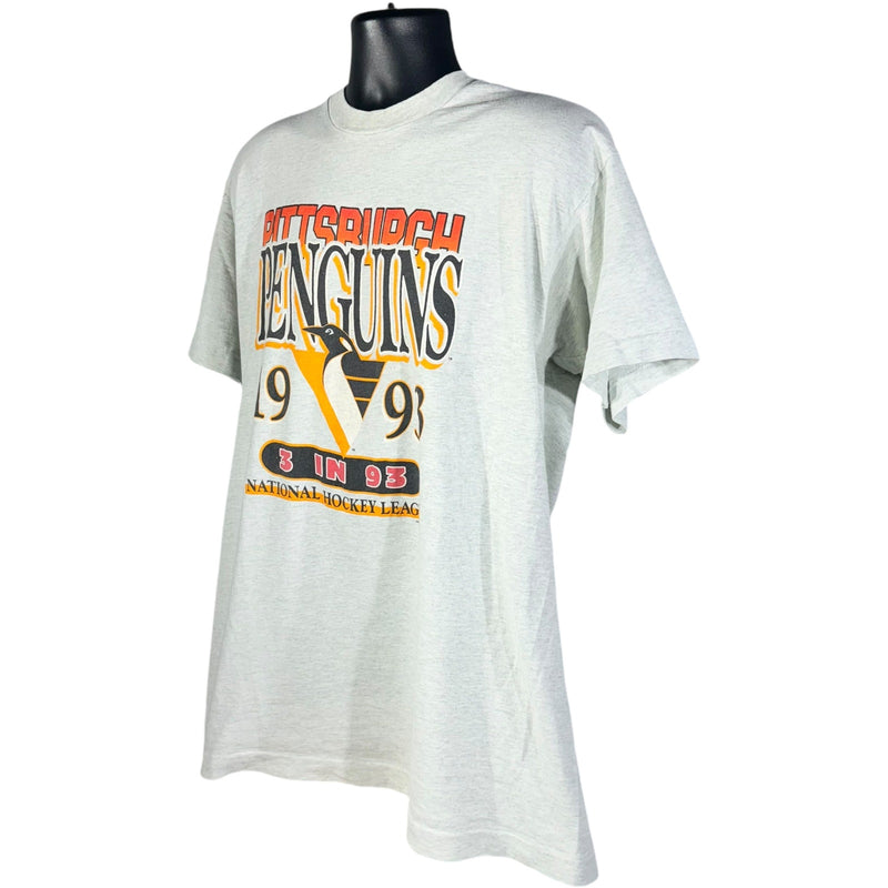 Vintage Pittsburgh Penguins "Three In 93" NHL Tee