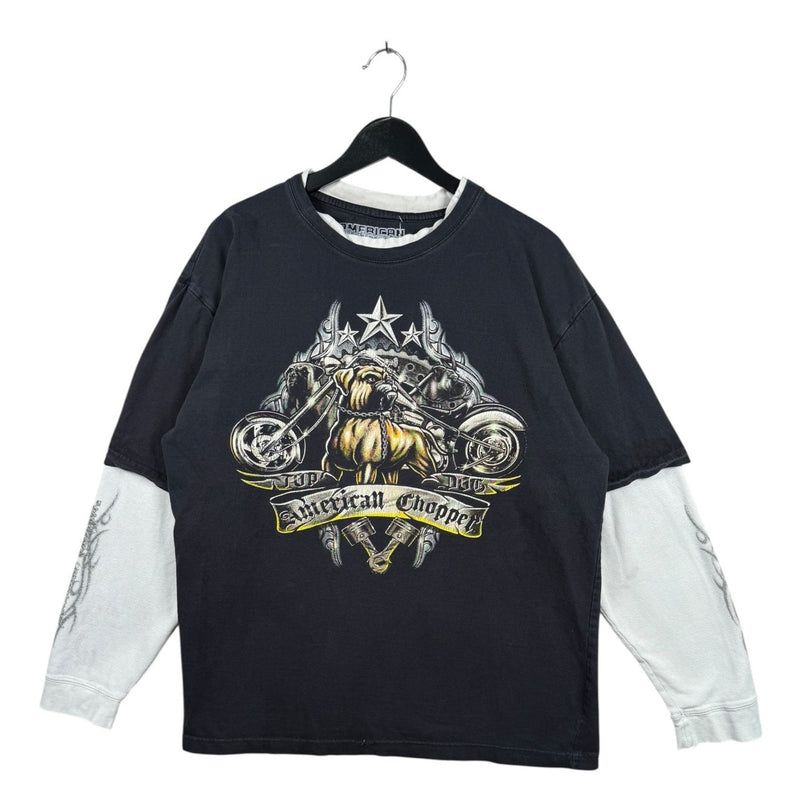 Vintage American Chopper Top Dog Motorcycle Long Sleeve