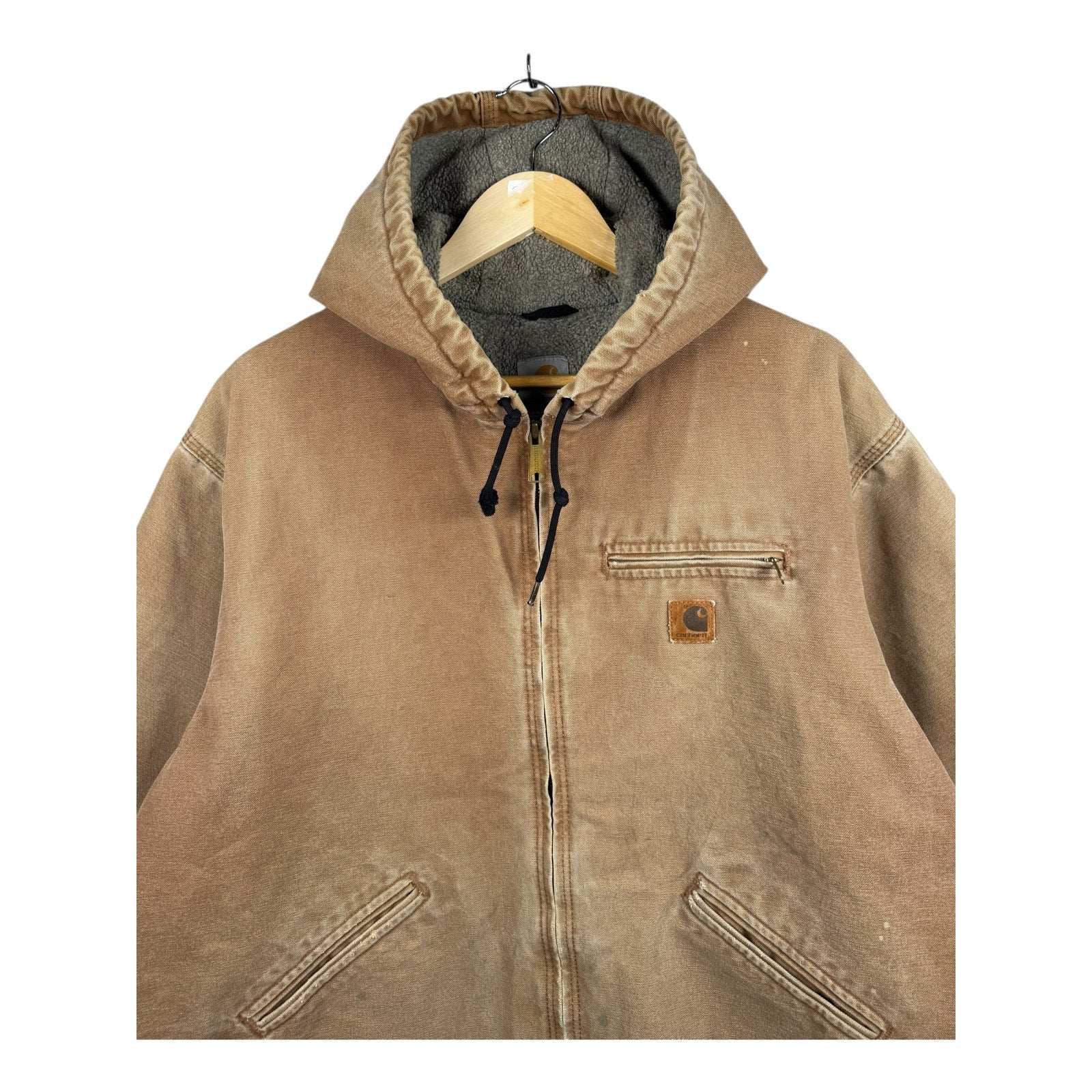 Vintage Carhartt Sherpa-Lined Full Zip Hoodie