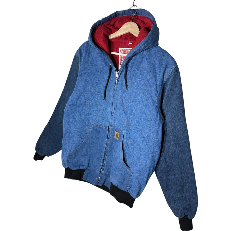 Vintage Carhartt Zip Up Sweater Denim Hoodie