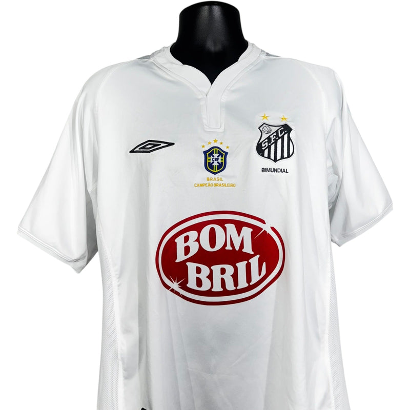 Vintage Umbro Santos FC Brazil #10 Soccer Jersey