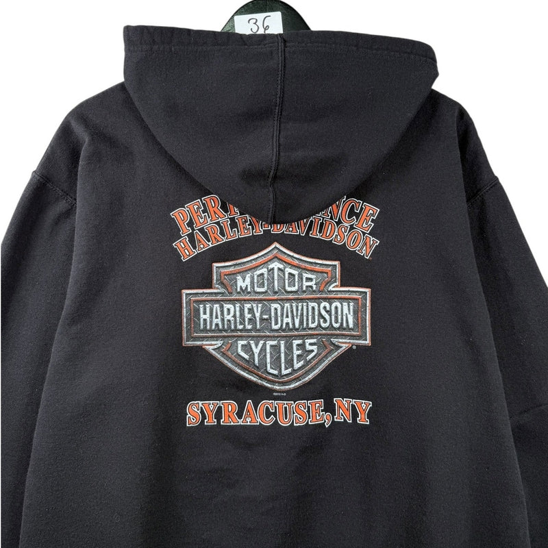 Vintage Harley Davidson Quarter Zip Pullover Hoodie