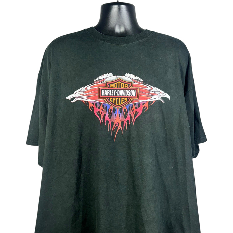 Vintage Flaming Engine Harley Davidson Tee 90s