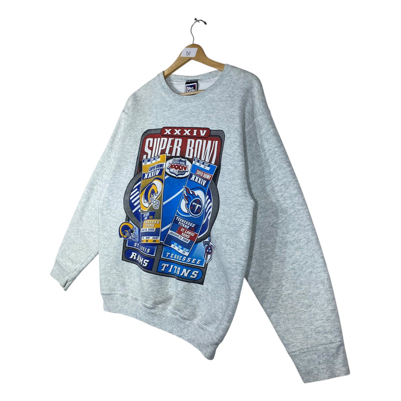 Vintage Super Bowl XXXIV Rams Vs. Titans NFL Crewneck