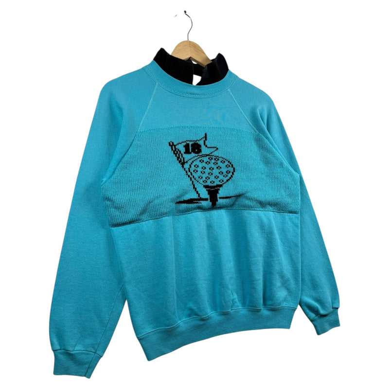 Vintage Golf Number 18 Ribbed Knit Crewneck