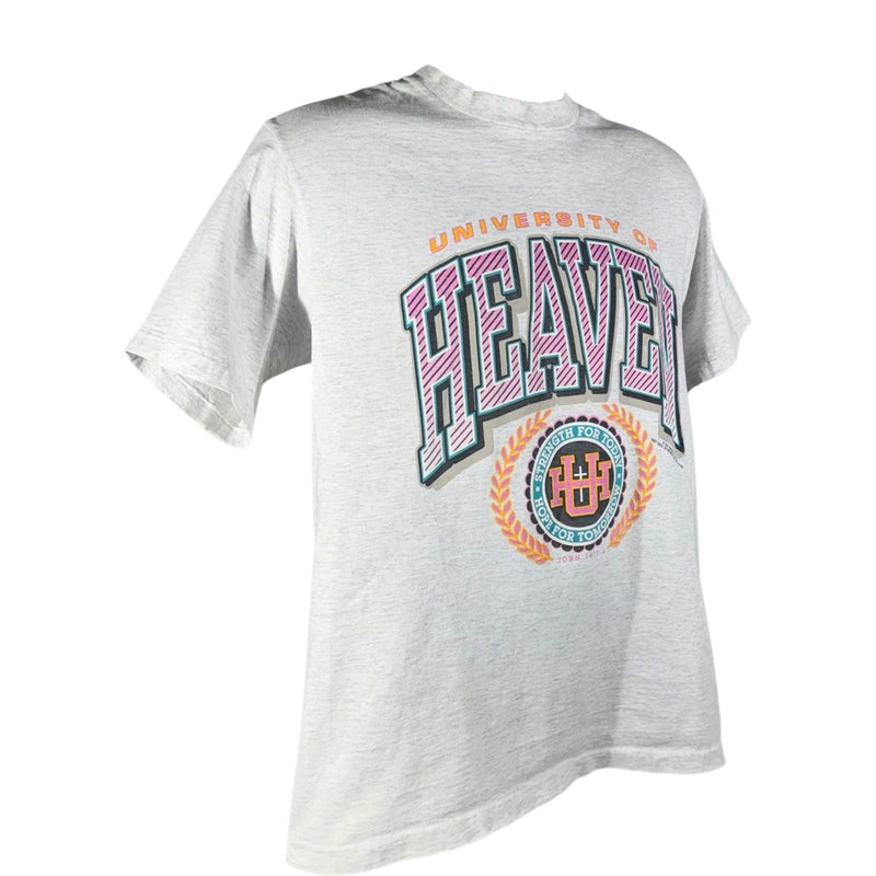 Vintage University of Heaven Religious Spellout Emblem Tee